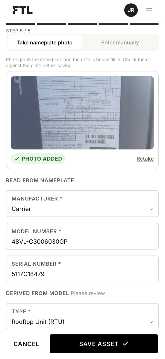 Equipment Nameplate Scanner